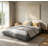 Elegant Cloud Platform Bed with Upholstered and Solid Frame Stability-390913282