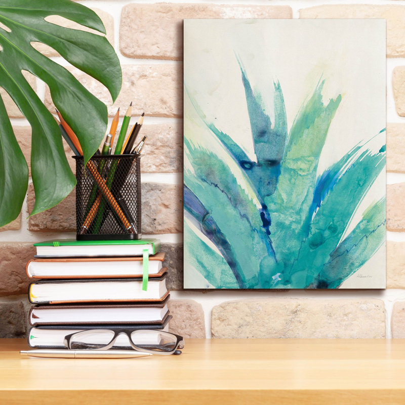 «Cool Aloe» par Albena Hristova, art mural sur toile, H 16 po x l 12 po x P 0,75 po