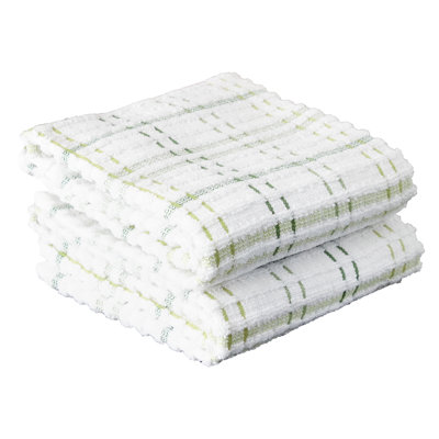 Cotton Plaid Waffle Tea Towel Kitchen Towel