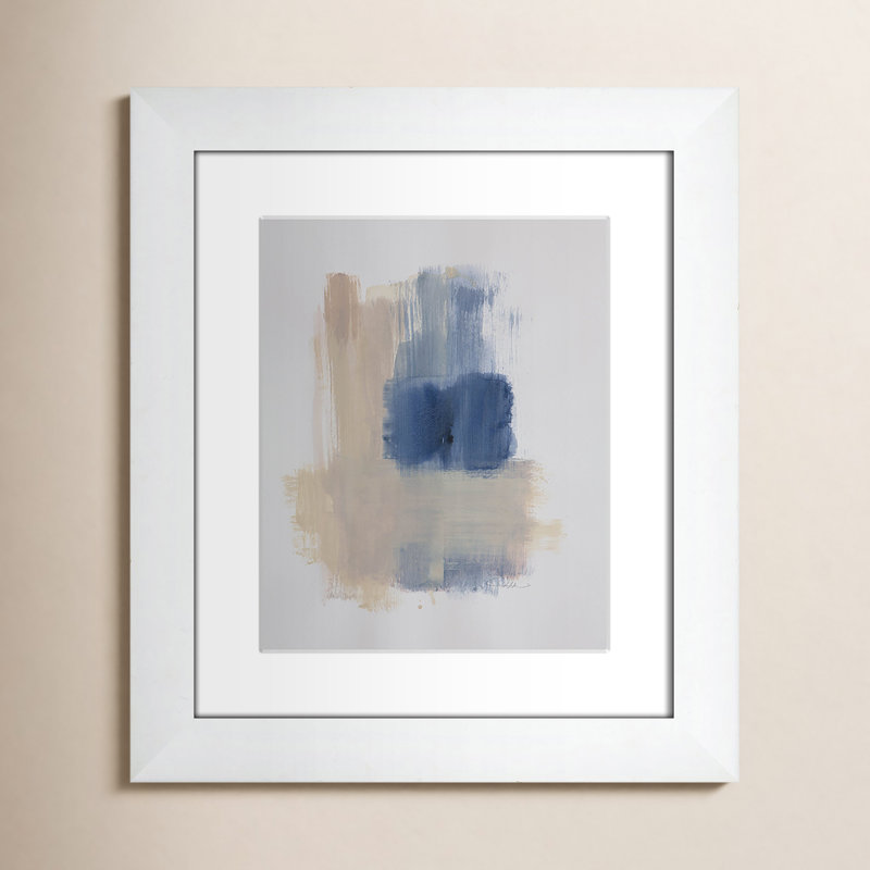 Esmeray Powder Room Wash III, impression sur papier, Cadre cubique blanc mat, H 16,5 po x l 14,5 po x P 1,25 po