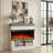 60" White 3-Side Electric Fireplace with Mantel and Storage, Extra-Wide Firebox, 12 Color Flame, Flame-Only Mode, 1500W-1500609678-1504360718