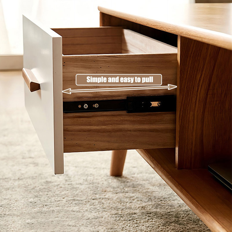 Brown Solid Wood Rectangular Coffee Table, Brown, 15.75" H x 47.24" L x 23.62" W