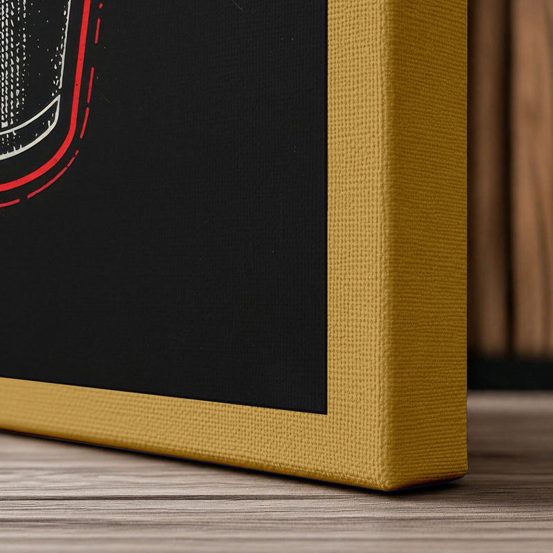 Steaming Cup of Warmth Modern - Wrapped Canvas, 18x12 - 45.7 x 30.5 cm, Ochre Border