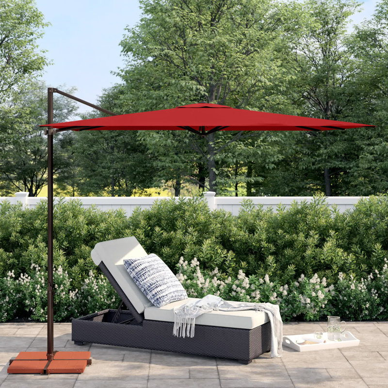 Parasol suspendu 8,6 pi Cora, Solefin / beige, Bronze