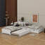 Lit plateforme simple en L avec lit gigogne, bureau et tiroirs-114404391