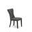 6 Piece Dining Set Contains a Rectangle Dining Room Table with X-Legs and 4 Dark Gotham Linen Fabric Parson Chairs with a Bench, Wire brushed Black-1468249018-1468249019-1468249012