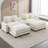 Upholstered Sofa with Two Removable Ottoman-118438148