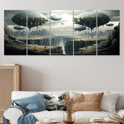 " Mind-Blowing Surreal Landscape II 5 Piece Art " 5 - Pieces