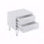 Table de chevet blanche à 2 tiroirs avec pieds en métal | Idée de cadeau-245541721