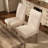 Upholstered Linen Dining Chair In Beige (Set of 2)