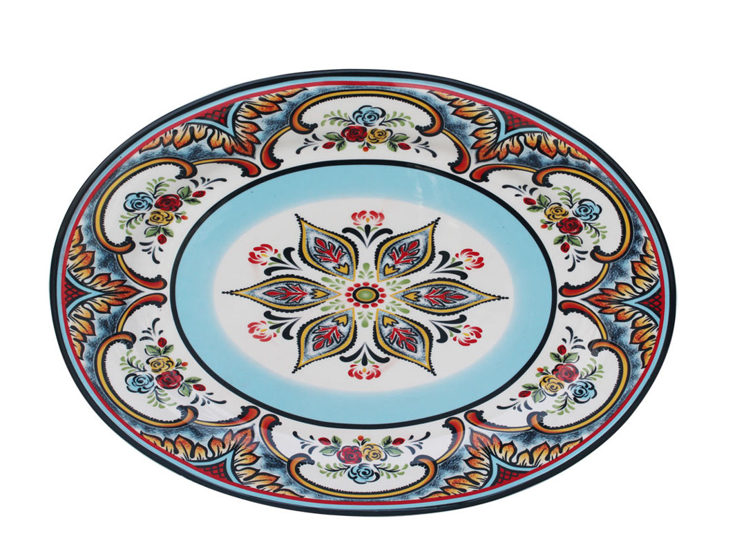 Zanzibar 16-Inch Oval Platter Euro Ceramica