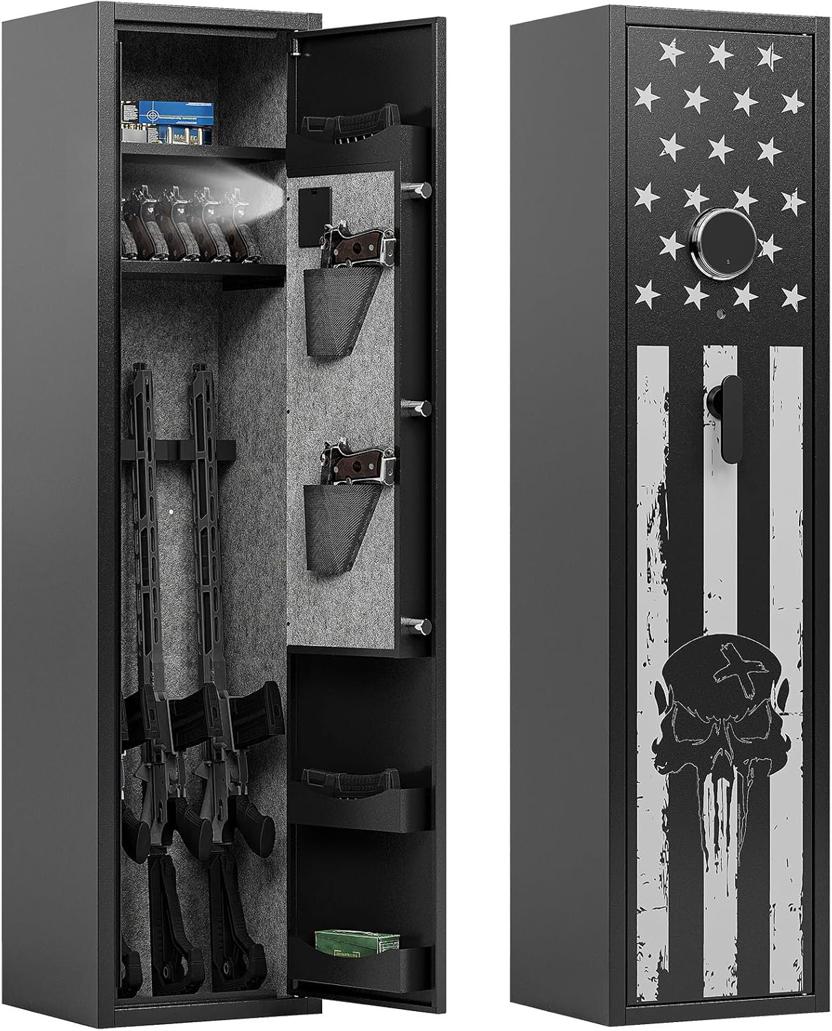 LIZEVINC 6 Gun Safe, Rifle Gun Safe Quick Access Rifle Safe For Home ...