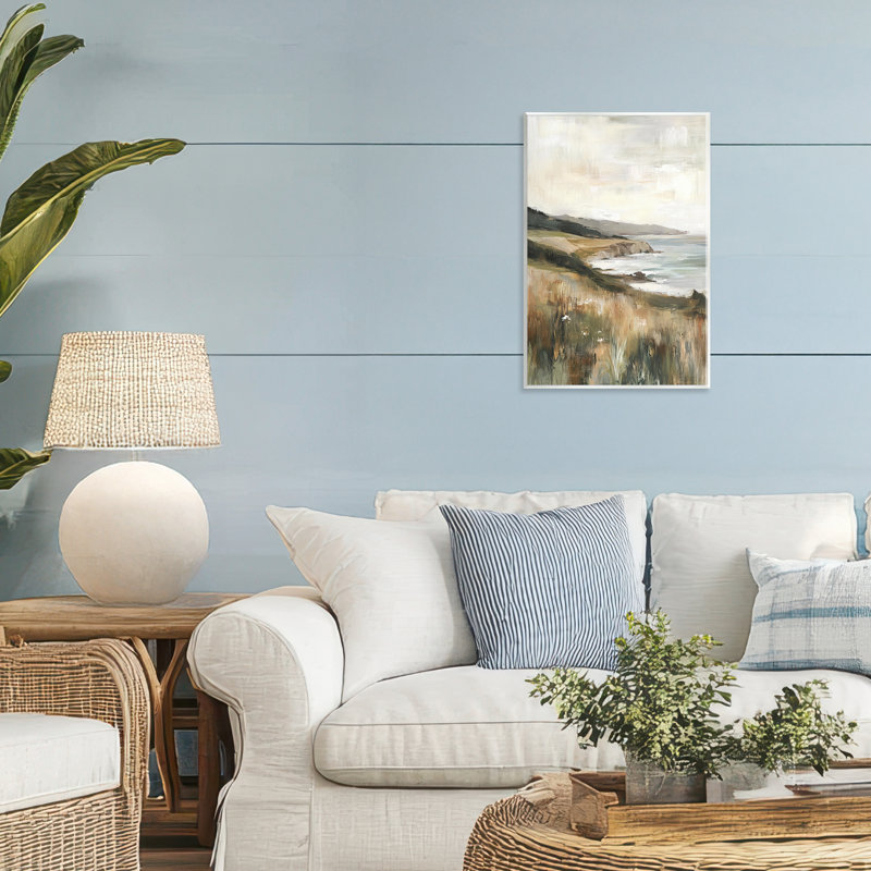 Plaque murale paysage côtier Northern Coast, design par Petal Prints Design, 15 x 10