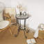 Table d'appoint de patio avec tablette