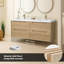 Meuble-lavabo mural flottant avec lavabo double 60 po Rayea