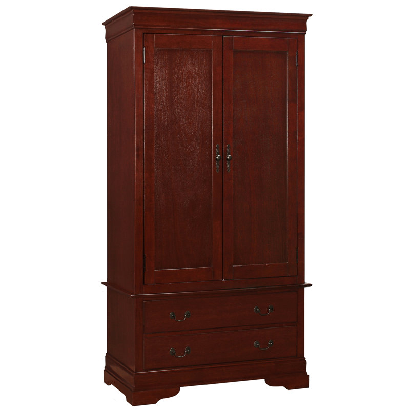 Armoire de rangement élégante en bois, Cerise foncée