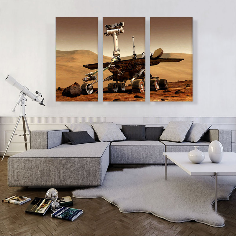 " NASA Mars Exploration Planet Rover " 3 - Pieces, 40" H x 60" W x 0.75" D