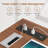 71" Computer Desk Executive Desk With Rolling File Cabinet-614570597