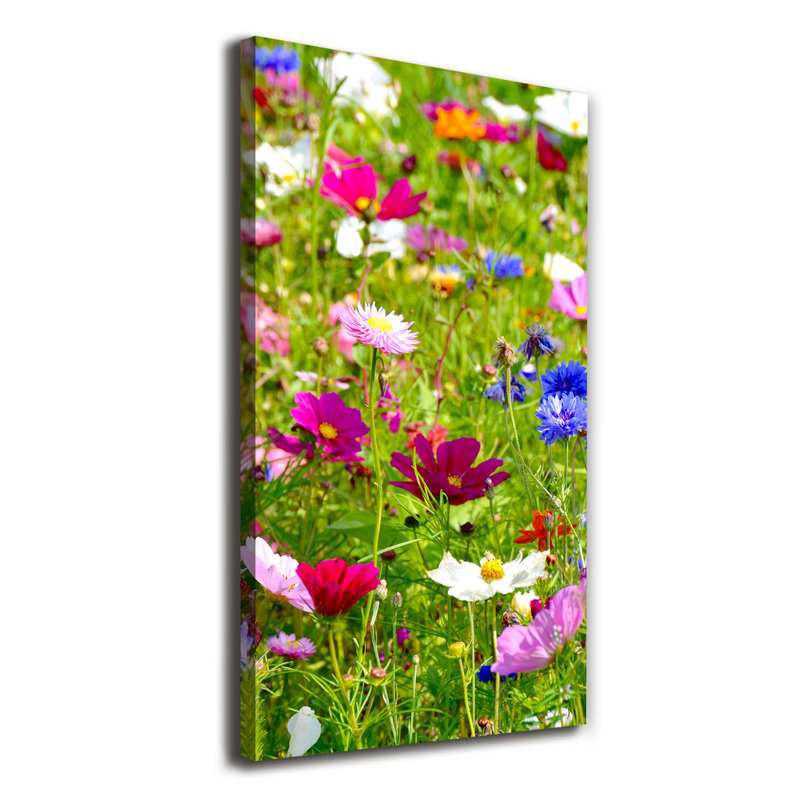 Field Flowers - Wrapped Canvas Print, 120cm H x 60cm W