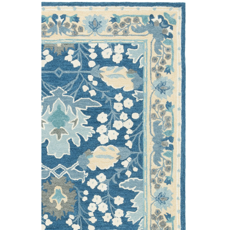 Earthly Treasures Hand Tufted Wool;Cotton;Viscose Floral Indoor Rug, Runner 2'3" x 8'