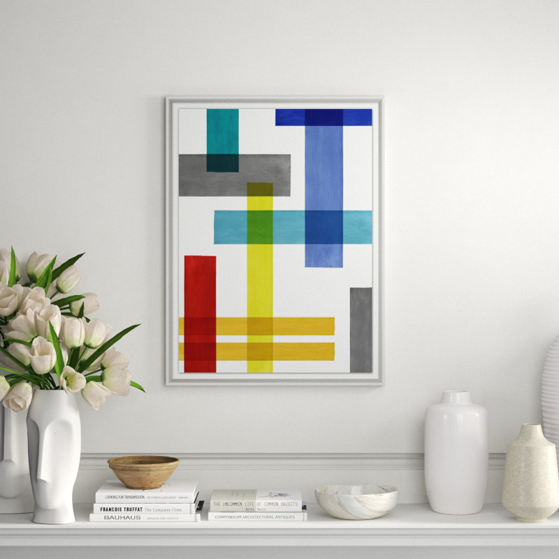Cubed 1' Framed Print on Glass