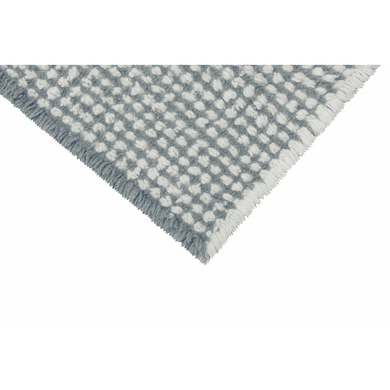 Pink Nose Sheep Wool Area Rug in Smoky Blue/Silver Gray/Sheep White