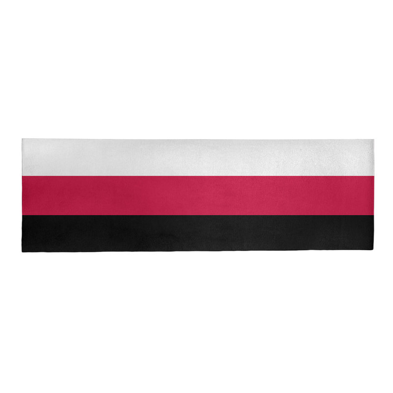 Tapis noir/rouge rayé, Tapis de couloir 2 pi 6 po x 8 pi