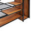 Lit superposé en métal avec échelle de rangement latérale et garde-robe, cadre de lit-111294503-97773244