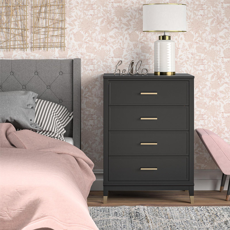 75cm W 4 - Drawer Chest of Drawers, Black