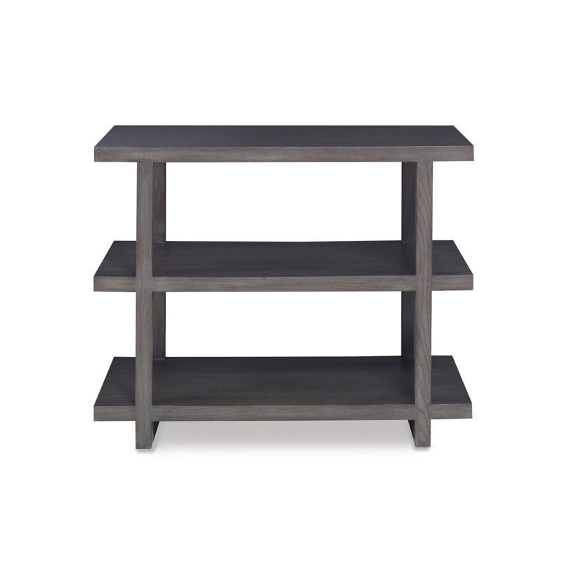Caribe Solid Wood End Table, Mink Gray