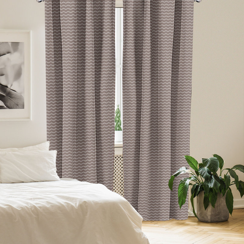 Rideaux 4 panneaux East Taupe, L 28 po x L 84 po