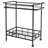 Metal Bar Cart with Mirrored Shelves