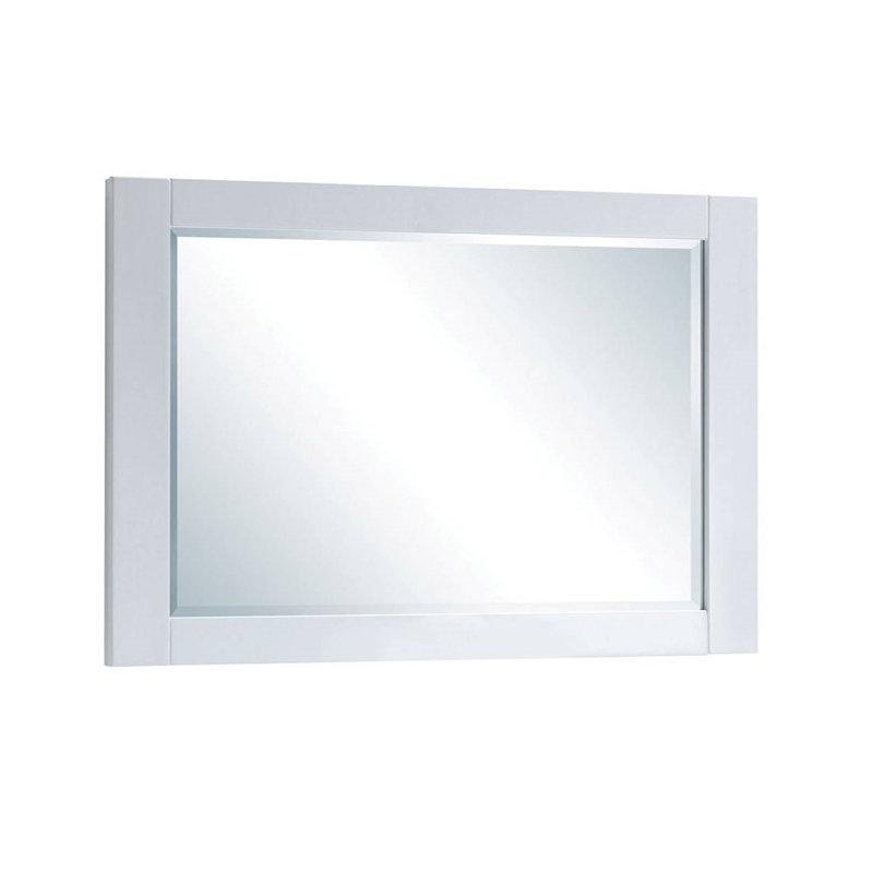 Miroir de commode Emaje, Blanc lustré