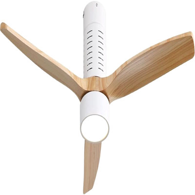 52 Inch Indoor Flush Mount Ceiling Fan With LED Light And Remote Control
