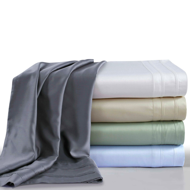 Rayon from Bamboo 300 Thread Count Sateen Extra Deep Pocket Bed Sheet Set, Sage Green