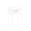 Table d'appoint blanche avec rangement et construction stable pour un métal polyvalent