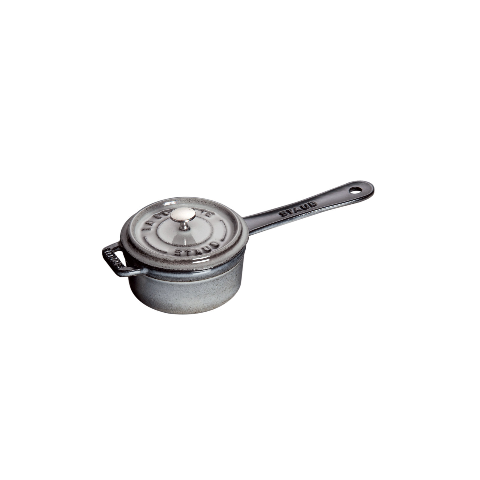 Staub Cast Iron 0.25-qt Mini Saucepan, Graphite Gray