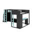 Structure de lit simple avec lumières DEL RVB et ports USB-847388694