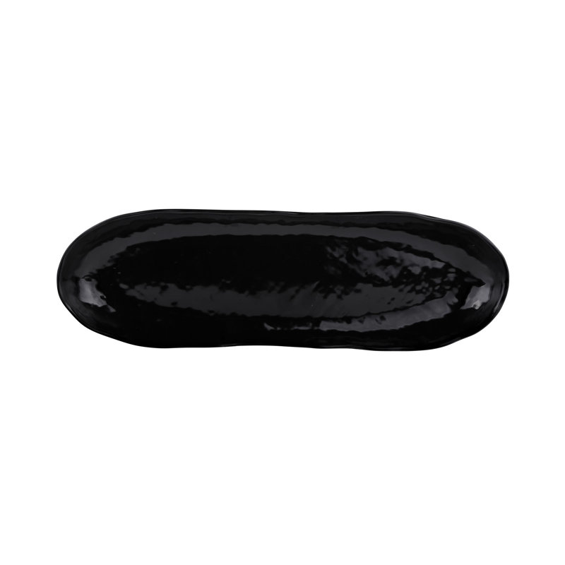 Elite Global Solutions Zen Melamine Platter, Black
