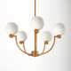 Andrea 5 Light Metal Dimmable Chandelier