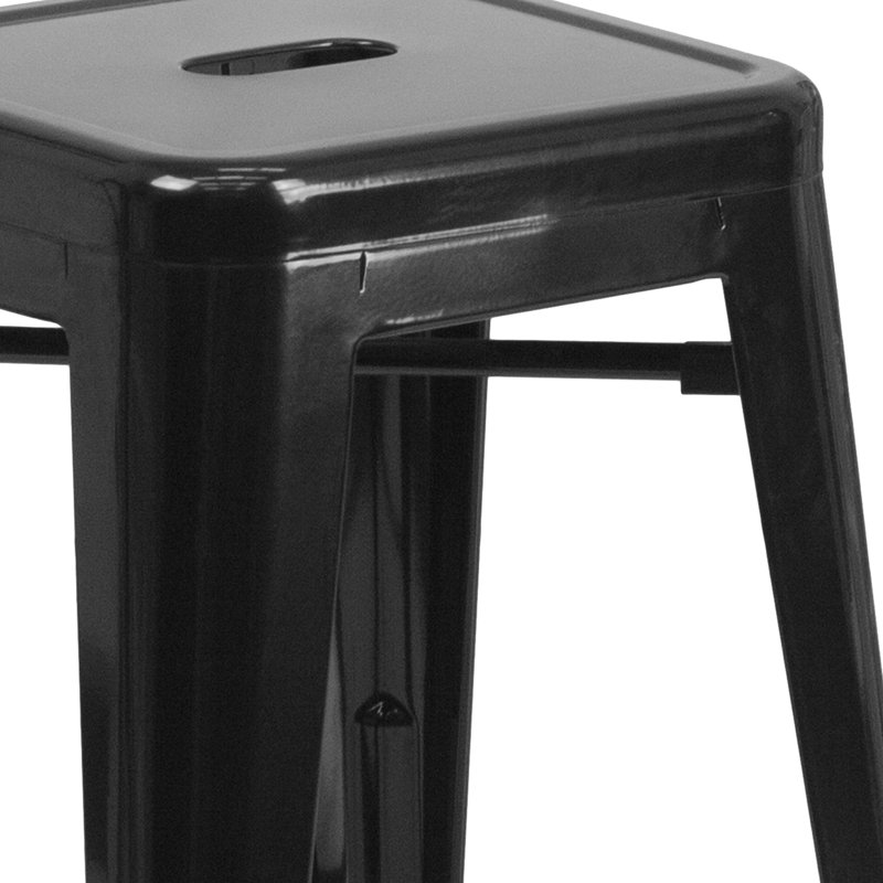 Tabouret Nieva, Noir, 4, Tabouret de comptoir (siège d’une hauteur de 24