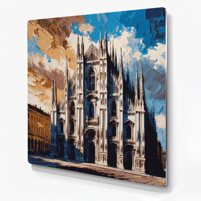 Art mural métallique en cités avec villes Milan, Italie