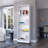 Sutton Slim Bookcase with Modern 5-Shelf Design-1904028580-1888429276