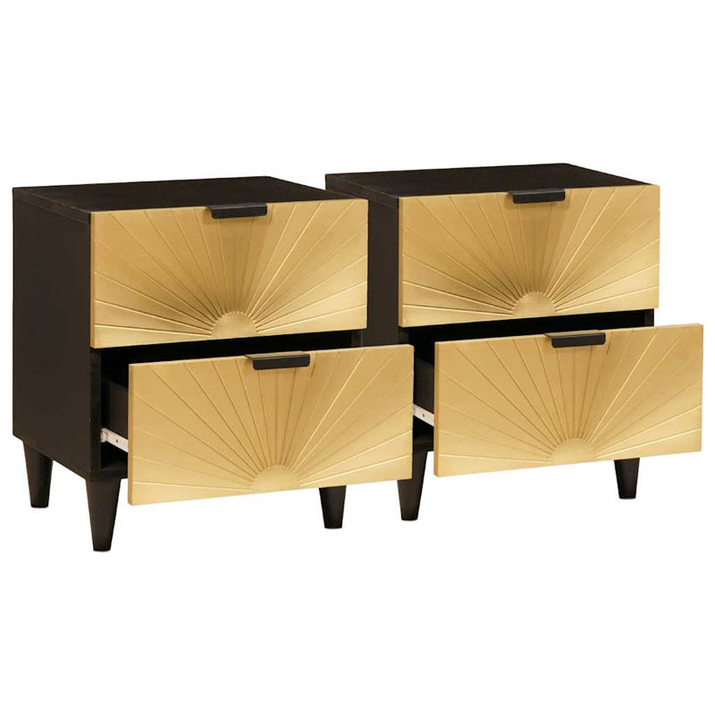 40cm W Solid Wood Bedside Table