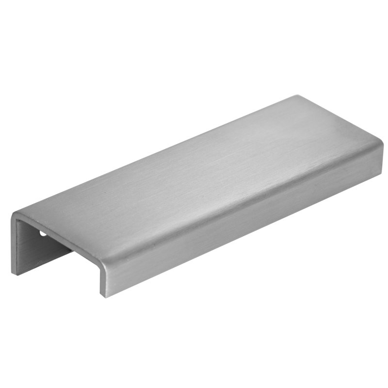 Modern Cabinet Finger Edge Pull, Satin Stainless Steel, 2.17
