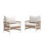 [Ensemble de 2] Méridienne d'extérieur Bohème avec corde tissée à la main et structure en acier thermolaqué, coussins imperméables pour patio, jardin, bord de piscine