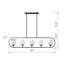 Luminaire suspendu pour îlot de cuisine à 5 lumières à hauteur réglable avec capuchon en verre Globe-2056148135-2056148132