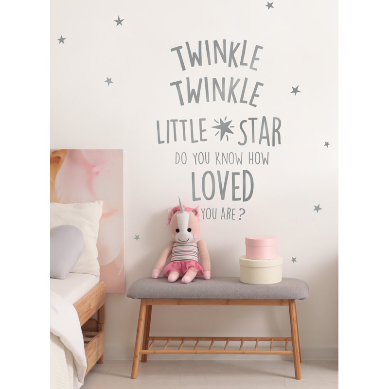 Text & Numbers Non-Wall Damaging Accent, Silver
