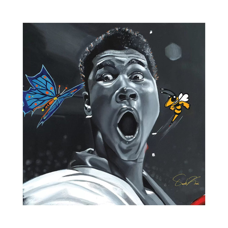«Sting Like A Bee», reproduction sur toile tendue, H 18 po x l 18 po x P 0,75 po, Toile tendue