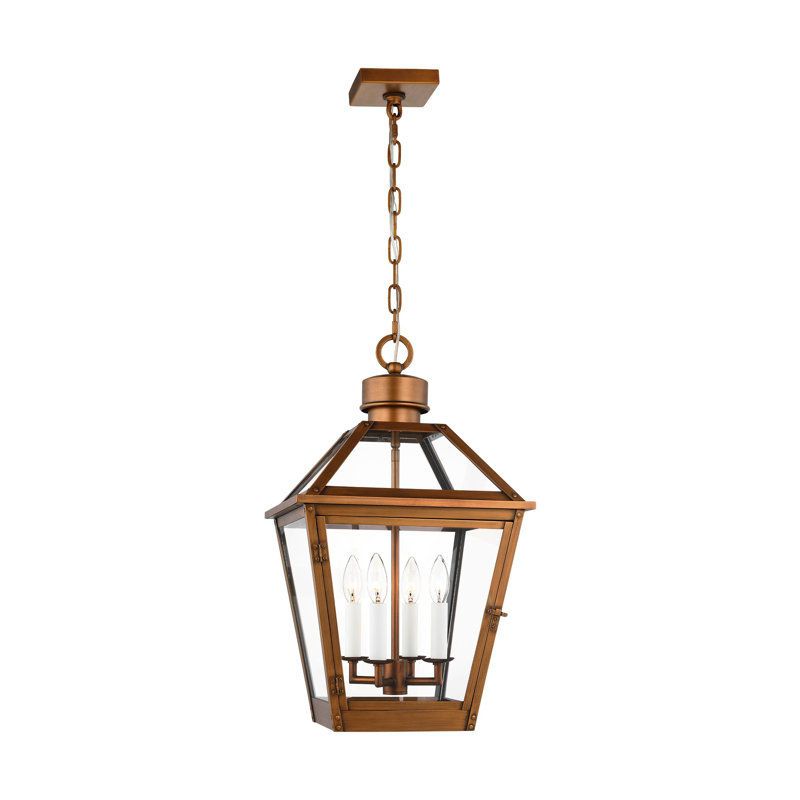 Grand luminaire suspendu d'extérieur, Cuivre naturel